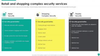 Security Guard Service Company Profile Powerpoint Presentation Slides