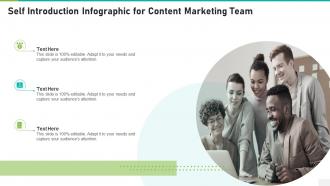 Self introduction infographic for content marketing team template