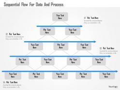 Sequential flow for data and process flat powerpoint design