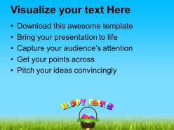 Sermon easter sunday wish you happy with bright theme powerpoint templates ppt backgrounds for slides