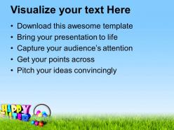 Sermon easter sunday wishing happy with basket of eggs powerpoint templates ppt backgrounds for slides