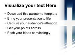 Sermon ideas powerpoint templates white cross beaming sky christmas teamwork ppt design