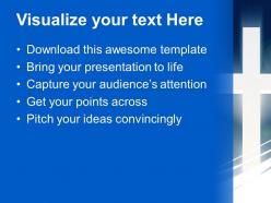 Sermon ideas powerpoint templates white cross beaming sky christmas teamwork ppt design