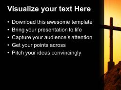 Sermon ideas powerpoint templates yellow cross symbol process ppt