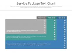 Service package text chart ppt slides