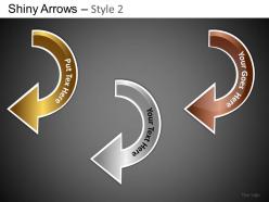 Shiny arrows 2 powerpoint presentation slides db