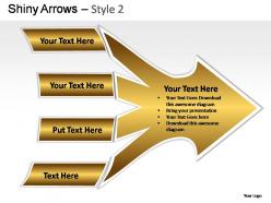 Shiny arrows style 2 powerpoint presentation slides