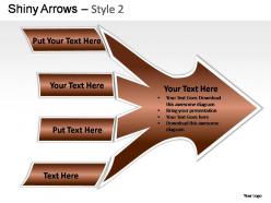 Shiny arrows style 2 powerpoint presentation slides