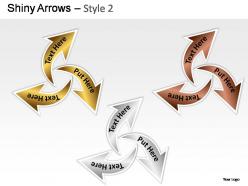 Shiny arrows style 2 powerpoint presentation slides