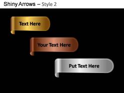 Shiny arrows style 2 powerpoint presentation slides