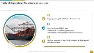 Shipping And Logistics Powerpoint Presentation Slides