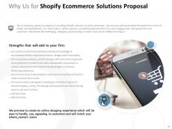 Shopify Ecommerce Solutions Proposal Powerpoint Presentation Slides 