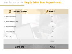 Shopify Online Store Proposal Powerpoint Presentation Slides