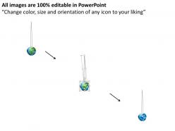 Six globes for gravity effect ppt presentation slides