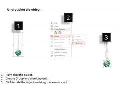 Six globes for gravity effect ppt presentation slides