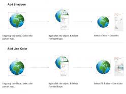 Six globes for gravity effect ppt presentation slides