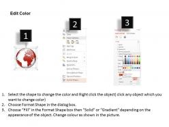 Six glossy globes world map diagram ppt presentation slides