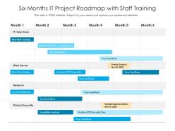 Six months it project roadmap with staff training