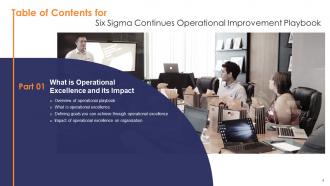 Six Sigma Continues Operational Improvement Playbook Powerpoint Presentation Slides