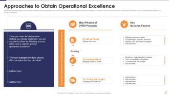 Six Sigma Continues Operational Improvement Playbook Powerpoint Presentation Slides