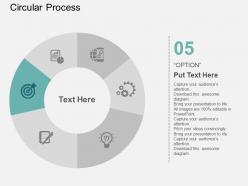 Six staged business circle process diagram flat powerpoint design