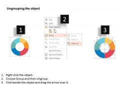 Six staged business circle process diagram flat powerpoint design