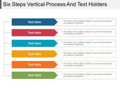 Six steps vertical process and text holders