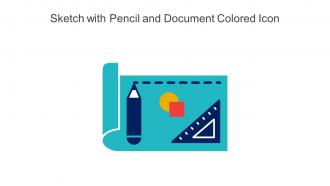 Sketch With Pencil And Document Colored Icon