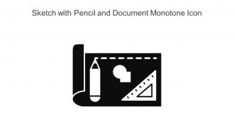 Sketch With Pencil And Document Monotone Icon