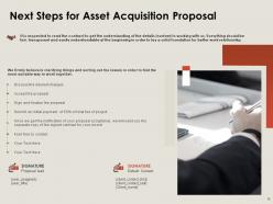 Asset acquisition proposal powerpoint presentation slides