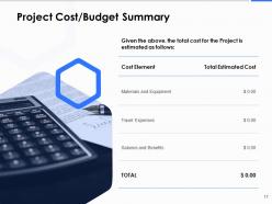 Project cost proposal powerpoint presentation slides