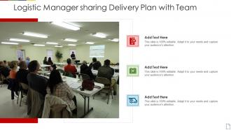 Logistic manager sharing delivery plan with team