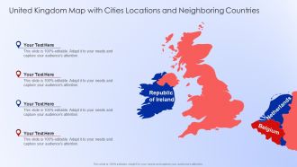 United Kingdom Map With Cities Locations And Neighboring Countries