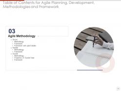 Agile planning development methodologies and framework it powerpoint presentation slides