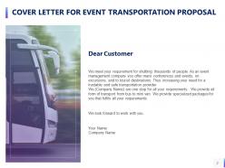 Event transportation proposal powerpoint presentation slides