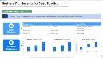 Business Plan Investor Powerpoint Ppt Template Bundles