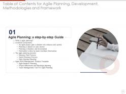 Agile planning development methodologies and framework it powerpoint presentation slides