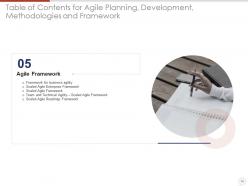 Agile planning development methodologies and framework it powerpoint presentation slides