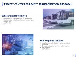 Event transportation proposal powerpoint presentation slides