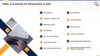 Comprehensive training curriculum on seo search engine optimization edu ppt