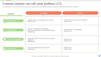 Smart Action Plan For Call Center Agents Powerpoint Presentation Slides