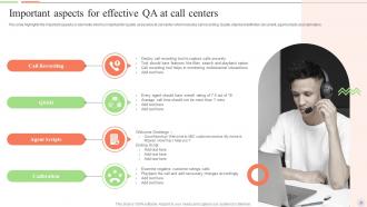 Smart Action Plan For Call Center Agents Powerpoint Presentation Slides