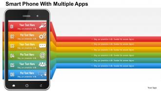 Smart phone with multiple apps powerpoint template