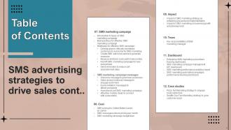 SMS Advertising Strategies To Drive Sales Powerpoint Presentation Slides MKT CD V Images Visual