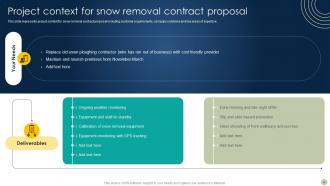 Snow Blowing Facilities Contract Proposal Powerpoint Presentation Slides