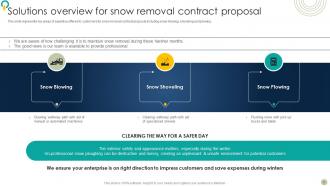 Snow Blowing Facilities Contract Proposal Powerpoint Presentation Slides