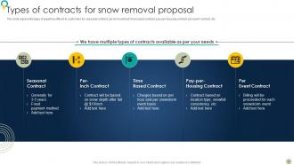 Snow Blowing Facilities Contract Proposal Powerpoint Presentation Slides