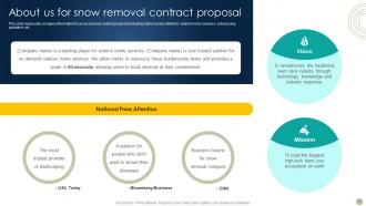 Snow Blowing Facilities Contract Proposal Powerpoint Presentation Slides