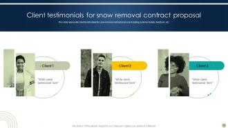 Snow Blowing Facilities Contract Proposal Powerpoint Presentation Slides