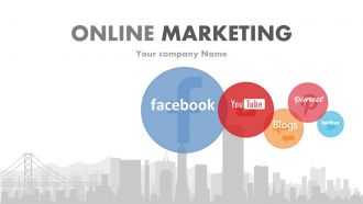 Social media focused online marketing powerpoint presentation with slides